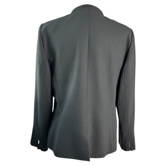 CARLISLE Vintage Blazer Jacket Grayish-Green Button Front 100% Wool Women's 14 - Picture 6 of 8